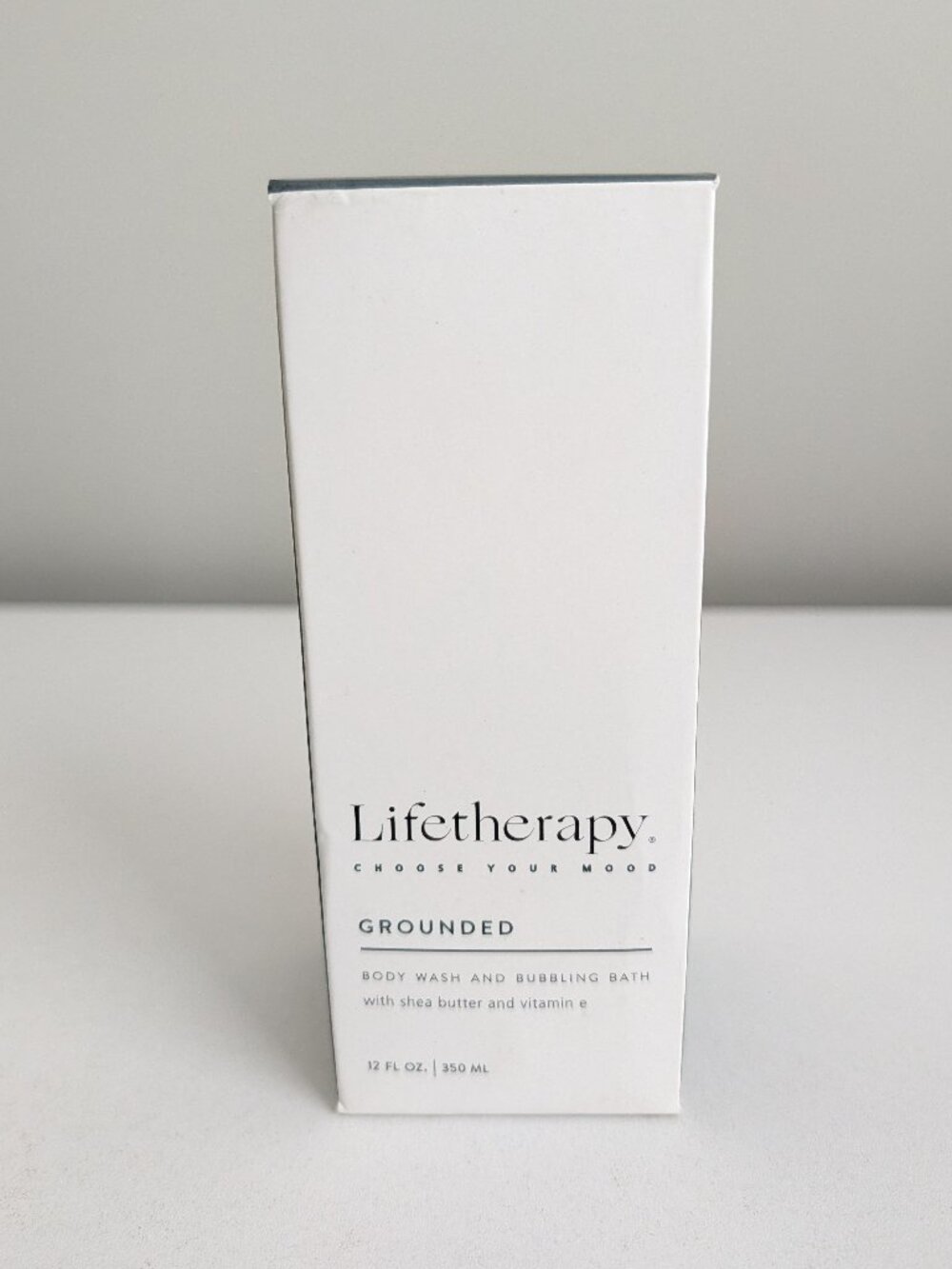 Lifetherapy Body Wash And Bubbling Bath GROUNDED New with Box 12oz/350ml w Pump